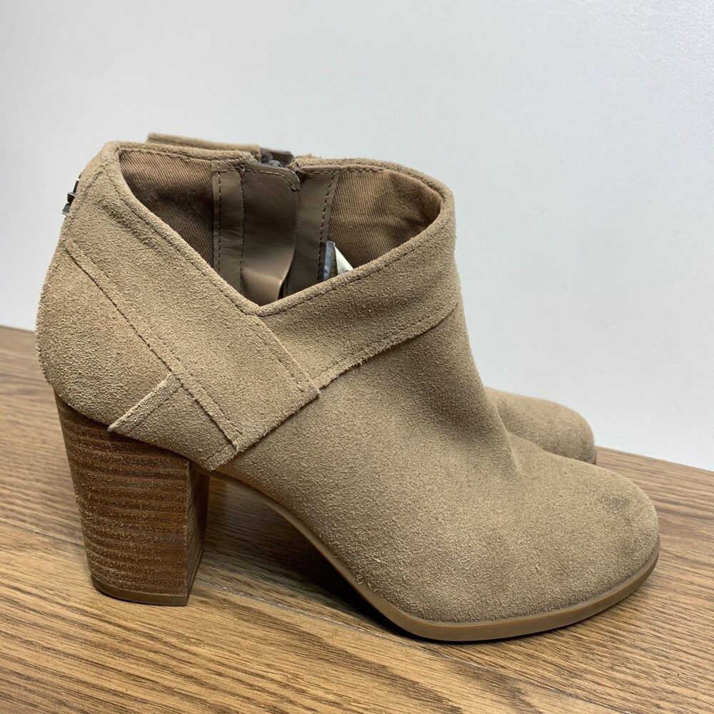 Ugg Koolaburra Amalea Tan/Brown Zip Ankle Boots Booties Heels (1105870) Sz 7